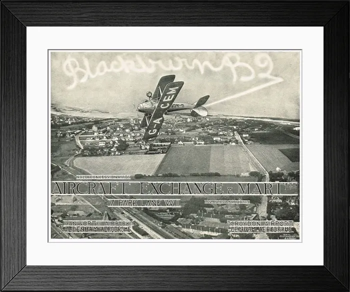 Framed Print : Aircraft Exchange & Mart - Croydon, Denham Framed Print : Aircraft Exchange & Mart - Croydon, Denham