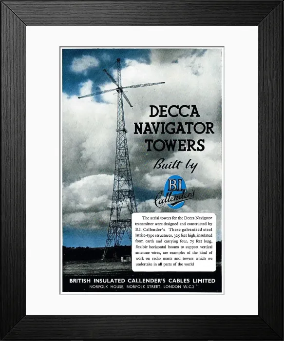Framed Print : Decca Navigator Towers Built By B.I.Callender. BICC Framed Print : Decca Navigator Towers Built By B.I.Callender. BICC