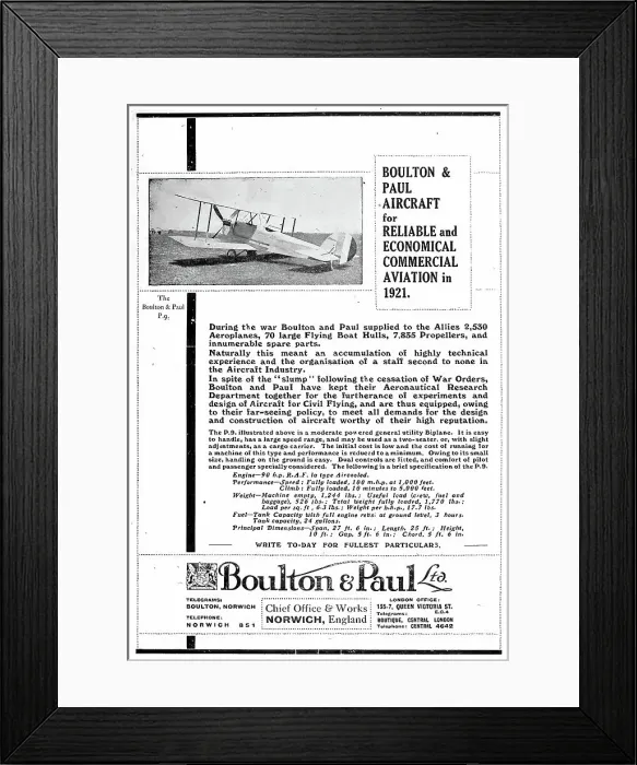 Framed Print : Boulton & Paul P9 Framed Print : Boulton & Paul P9