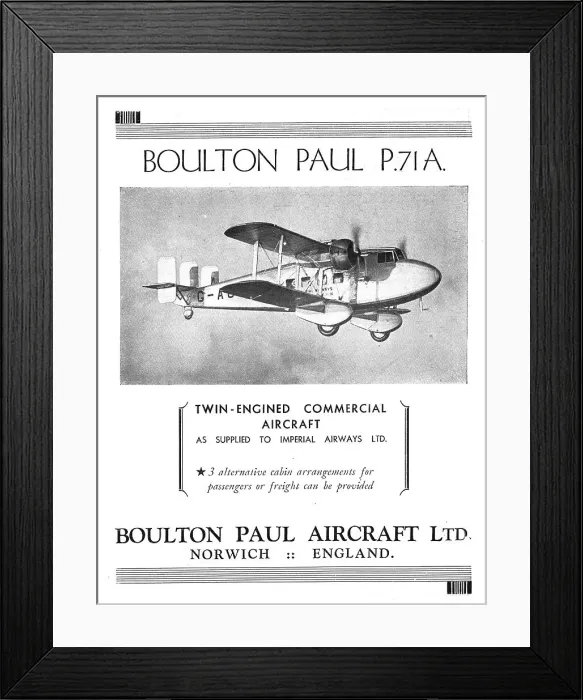 Framed Print : Boulton Paul P71a Framed Print : Boulton Paul P71a