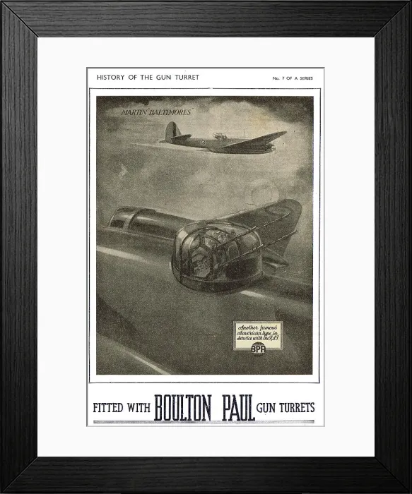 Framed Print : Boulton Paul Gun Turrets Framed Print : Boulton Paul Gun Turrets