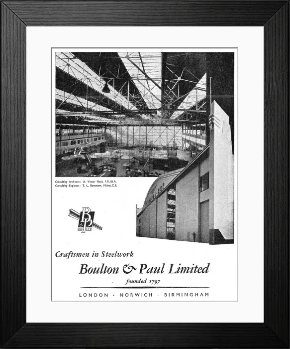 Framed Print : Boulton & Paul - Structural Engineers