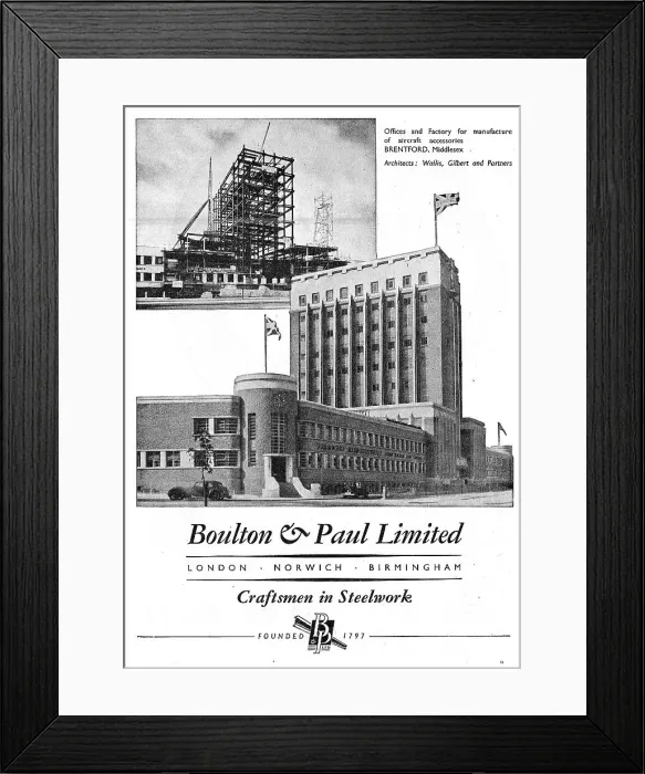 Framed Print : Boulton & Paul - Structural Engineers Framed Print : Boulton & Paul - Structural Engineers