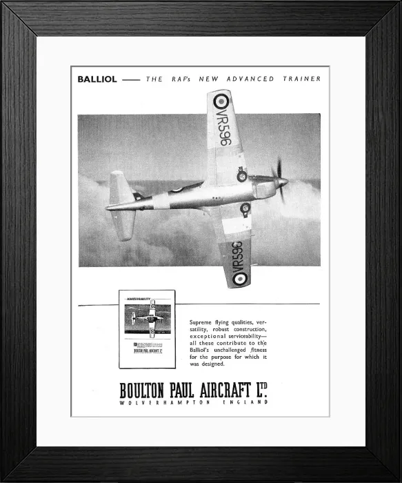 Framed Print : Boulton Paul Balliol