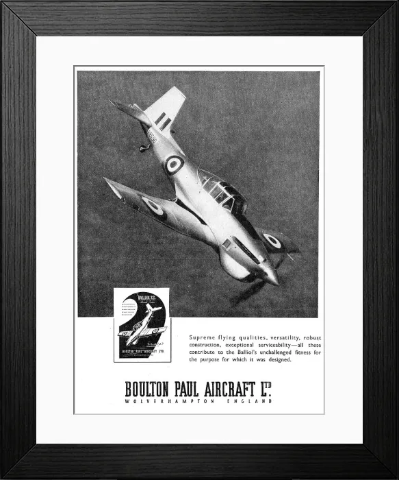 Framed Print : Boulton Paul Balliol Framed Print : Boulton Paul Balliol