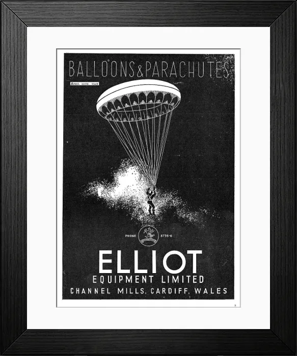 Framed Print : Elliot Equipment Ltd Balloons & Parachutes Framed Print : Elliot Equipment Ltd Balloons & Parachutes