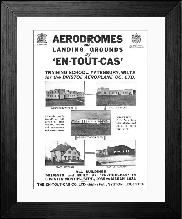 Framed Print : En-Tout-Cas Aerodromes & Hangars Framed Print : En-Tout-Cas Aerodromes & Hangars