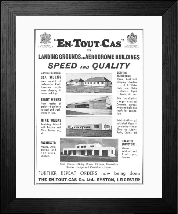 Framed Print : En-Tout-Cas Aerodromes & Hangars Framed Print : En-Tout-Cas Aerodromes & Hangars