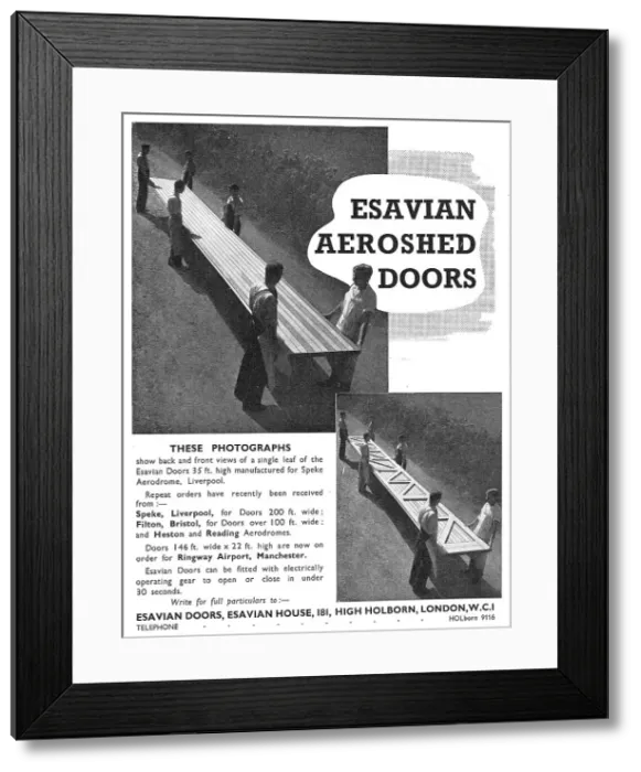 Framed Print : Esavian Folding & Sliding Aeroshed Hangar Doors - Speke Framed Print : Esavian Folding & Sliding Aeroshed Hangar Doors - Speke