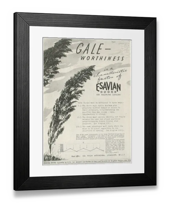 Framed Print : Esavian Hangar Doors Framed Print : Esavian Hangar Doors