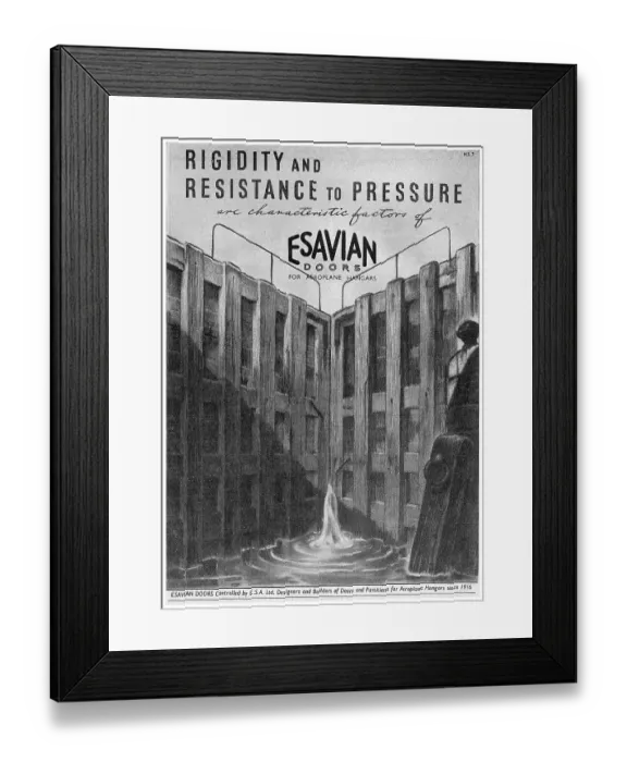 Framed Print : Esavian Hangar Doors Framed Print : Esavian Hangar Doors