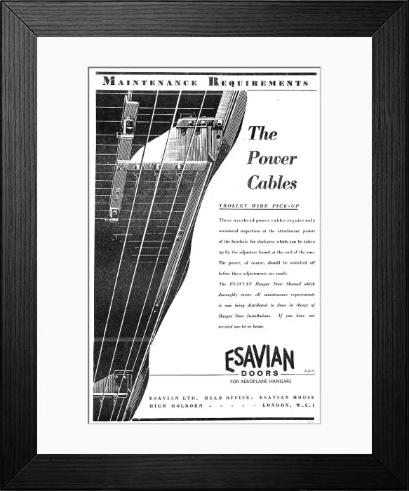 Framed Print : Esavian Power Operated Hangar Doors Framed Print : Esavian Power Operated Hangar Doors