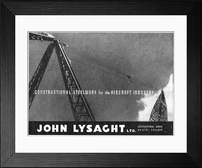 Framed Print : Lysaght Constructional Steelwork For The Aircraft Industry Framed Print : Lysaght Constructional Steelwork For The Aircraft Industry