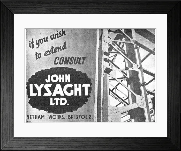 Framed Print : Lysaght Constructional Steelwork For The Aircraft Industry Framed Print : Lysaght Constructional Steelwork For The Aircraft Industry