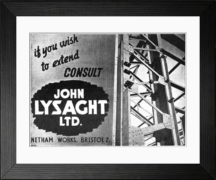 Framed Print : Lysaght Constructional Steelwork For The Aircraft Industry Framed Print : Lysaght Constructional Steelwork For The Aircraft Industry