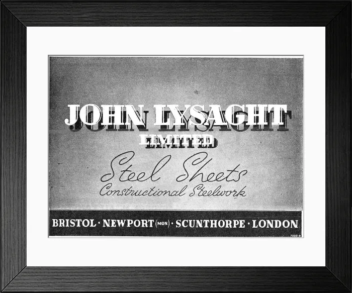 Framed Print : Lysaght Constructional Steelwork Framed Print : Lysaght Constructional Steelwork