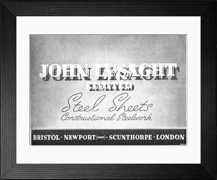 Framed Print : Lysaght Constructional Steelwork & Steel Sheets Framed Print : Lysaght Constructional Steelwork & Steel Sheets