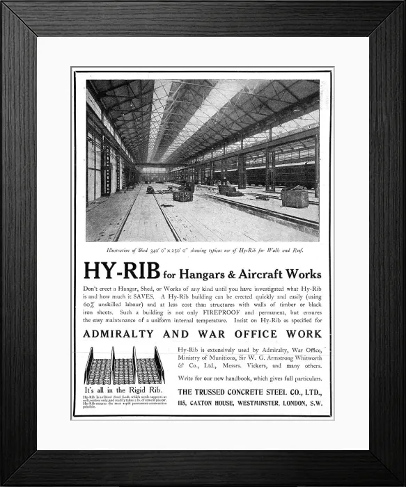 Framed Print : The Trussed Concrete Steel Co. Hy-Rib Buildings Framed Print : The Trussed Concrete Steel Co. Hy-Rib Buildings