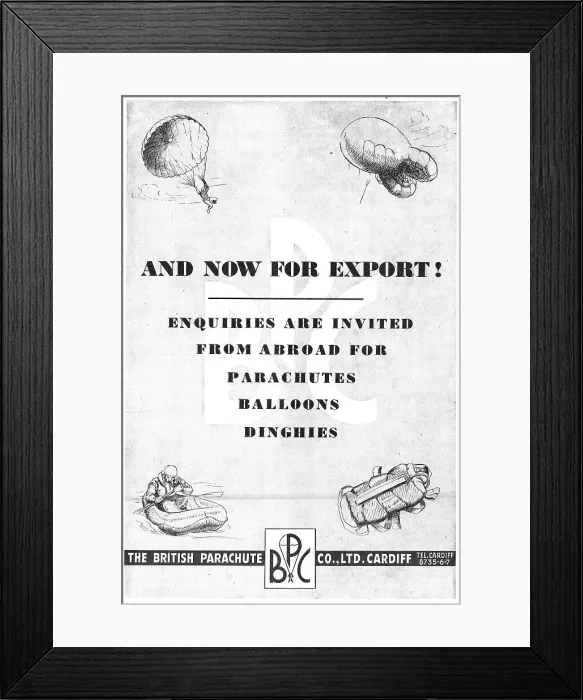 Framed Print : British Parachute Parachutes, Balloons & Dinghies Framed Print : British Parachute Parachutes, Balloons & Dinghies