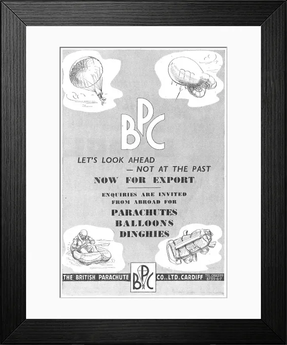 Framed Print : British Parachute Parachutes, Balloons & Dinghies Framed Print : British Parachute Parachutes, Balloons & Dinghies