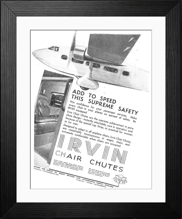 Framed Print : Irvin Chair Chute Parachutes Framed Print : Irvin Chair Chute Parachutes