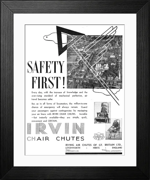 Framed Print : Irvin Parachutes: Air Chute Framed Print : Irvin Parachutes: Air Chute