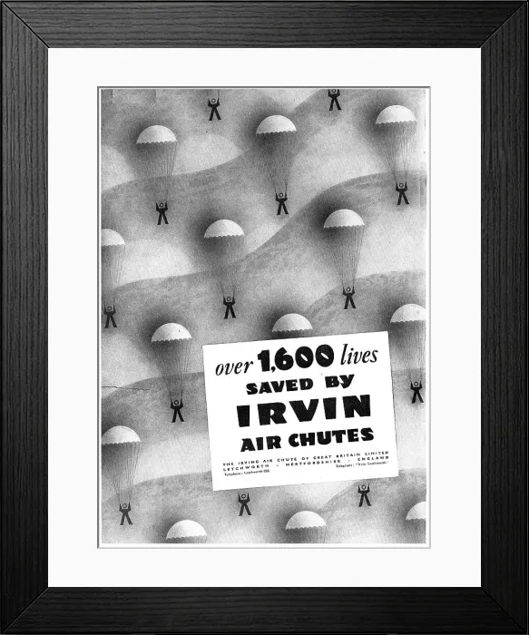 Framed Print : Irvin Air Chutes - Parachutes Framed Print : Irvin Air Chutes - Parachutes