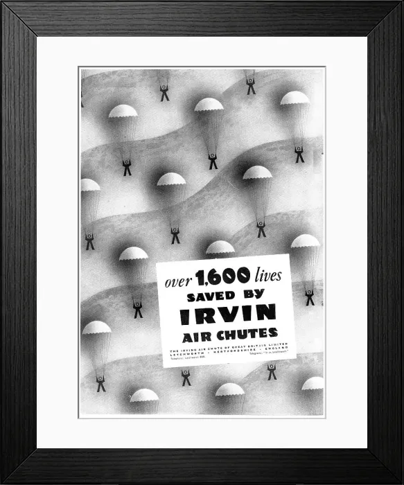 Framed Print : Irvin Parachutes Framed Print : Irvin Parachutes