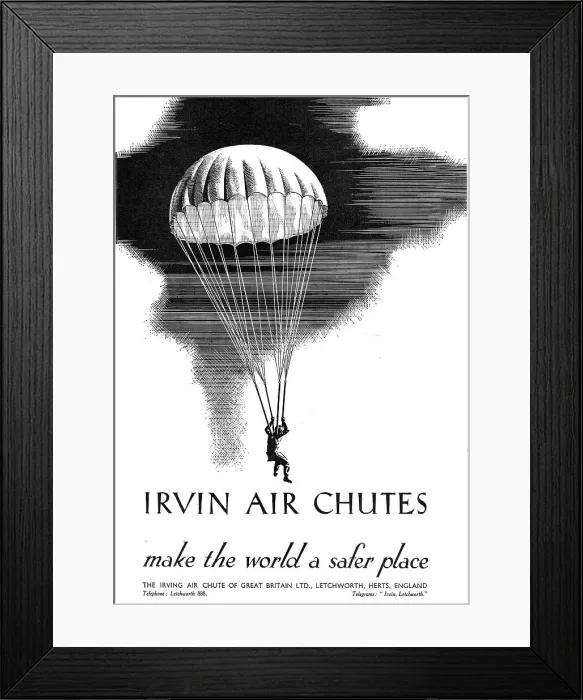 Framed Print : Irvin Air Chutes : Para Suits: Parachutes : Caterpillar Club Framed Print : Irvin Air Chutes : Para Suits: Parachutes : Caterpillar Club