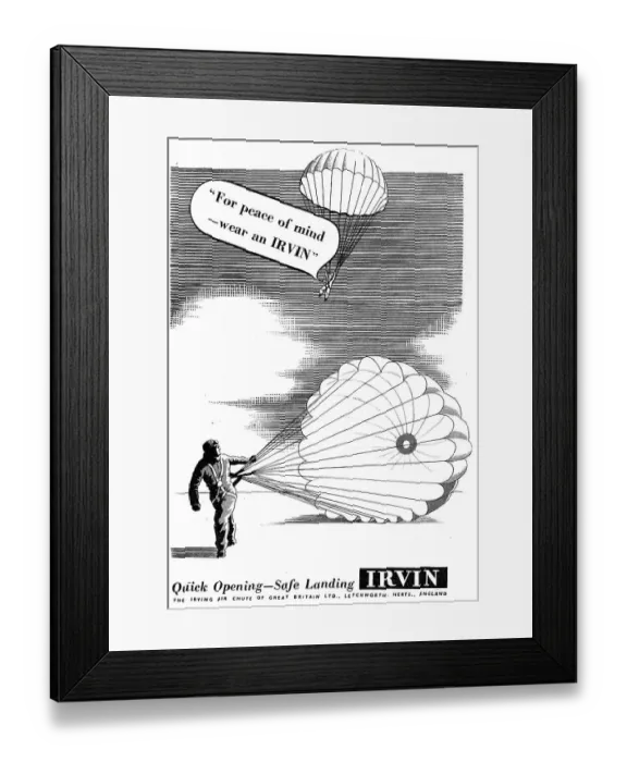 Framed Print : Irvin Parachutes Framed Print : Irvin Parachutes
