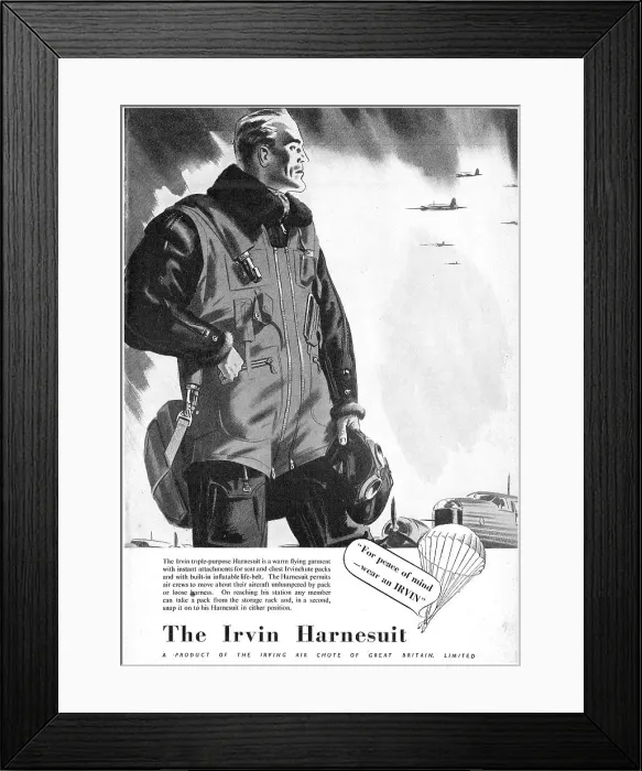 Framed Print : Irvin Parachutes - Harnesuit Framed Print : Irvin Parachutes - Harnesuit
