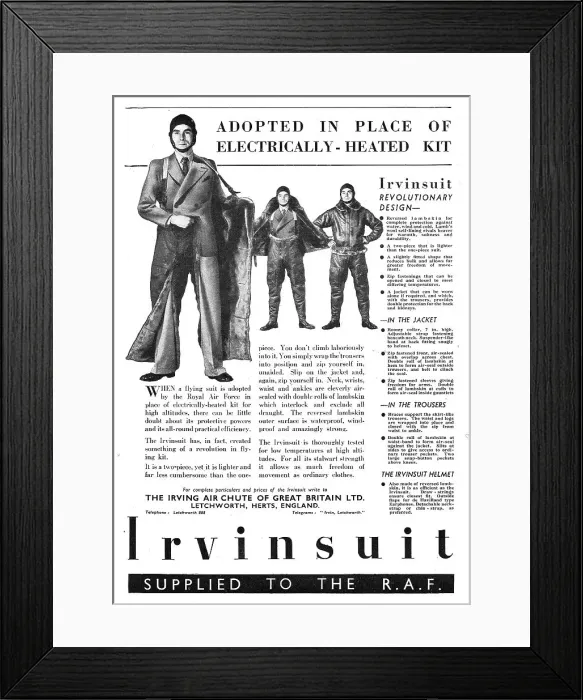 Framed Print : Irvin Parachutes - Irvinsuit Framed Print : Irvin Parachutes - Irvinsuit