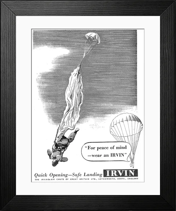 Framed Print : Irvin Parachutes Framed Print : Irvin Parachutes