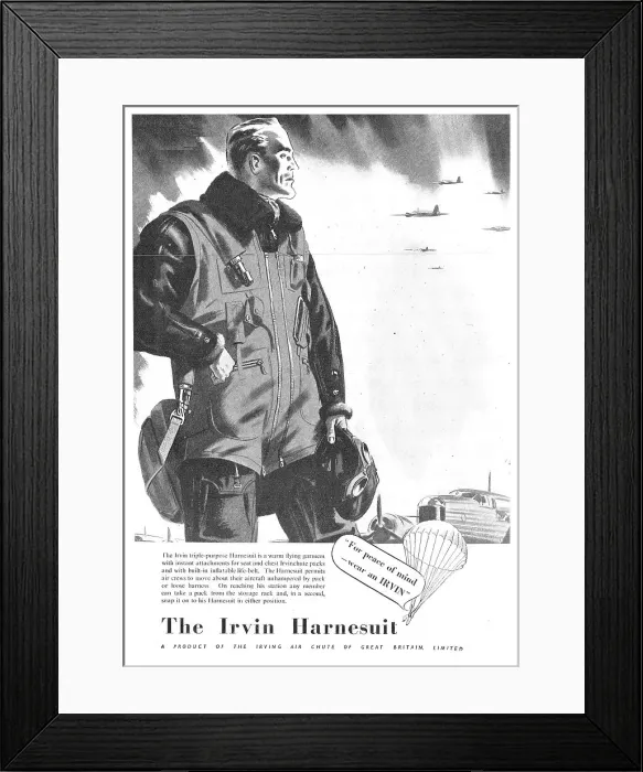 Framed Print : Irving Air Chute - Harnesuit Framed Print : Irving Air Chute - Harnesuit