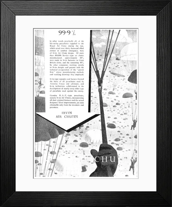 Framed Print : Irvin Air Chutes - 99.9% Reliability Framed Print : Irvin Air Chutes - 99.9% Reliability