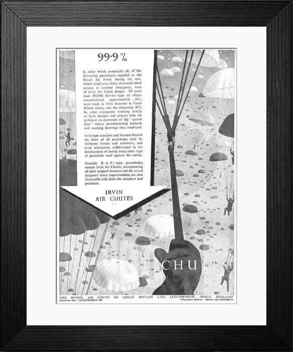 Framed Print : Irvin Parachutes Framed Print : Irvin Parachutes