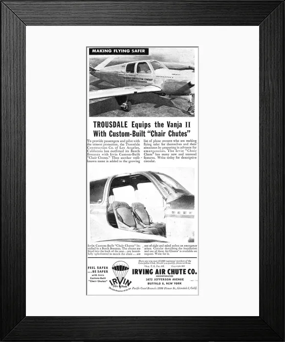 Framed Print : Irvin Chair Chutes Framed Print : Irvin Chair Chutes