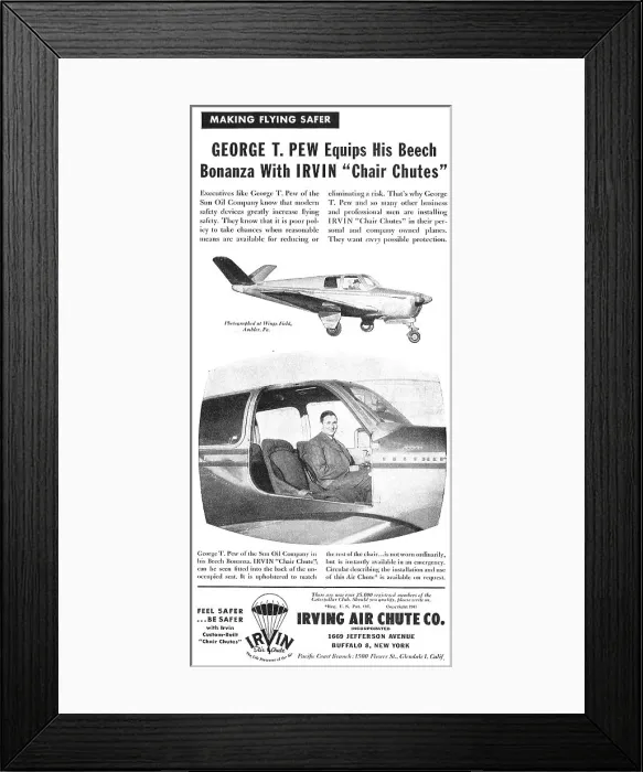 Framed Print : Irvin Chair Chutes Framed Print : Irvin Chair Chutes