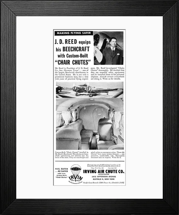 Framed Print : Irvin Chair Chutes Framed Print : Irvin Chair Chutes