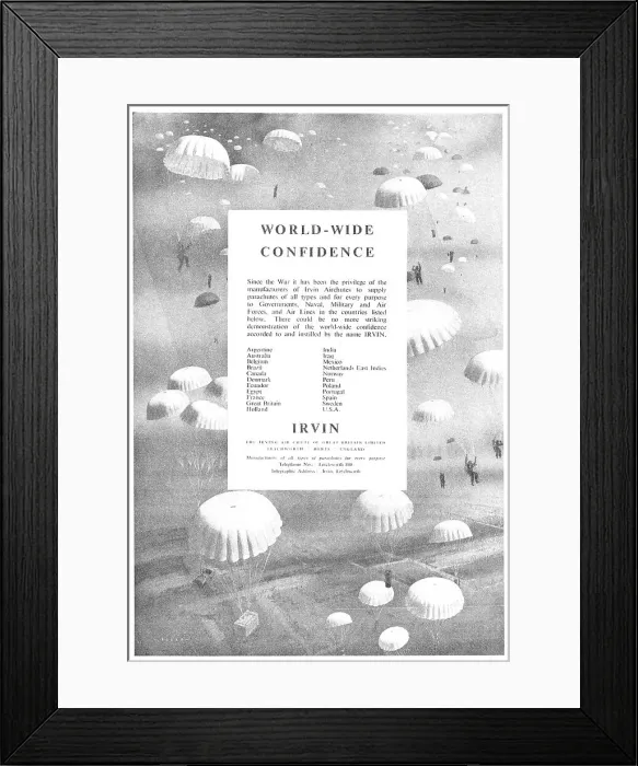 Framed Print : Irvin Parachutes Framed Print : Irvin Parachutes