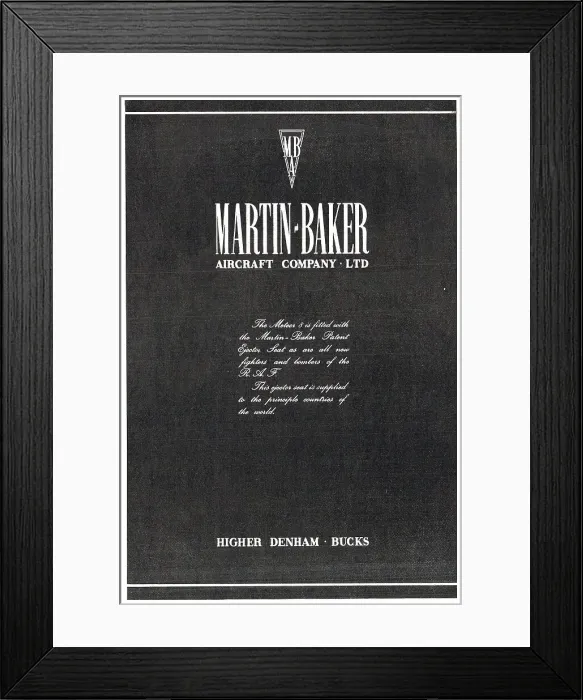 Framed Print : Martin-Baker Aircraft Company Framed Print : Martin-Baker Aircraft Company