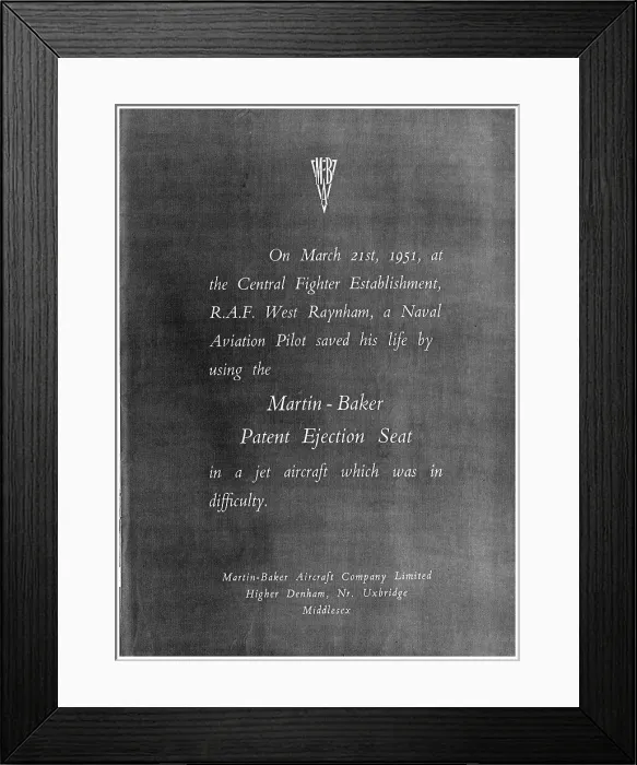 Framed Print : Martin-Baker Ejection Seats Framed Print : Martin-Baker Ejection Seats