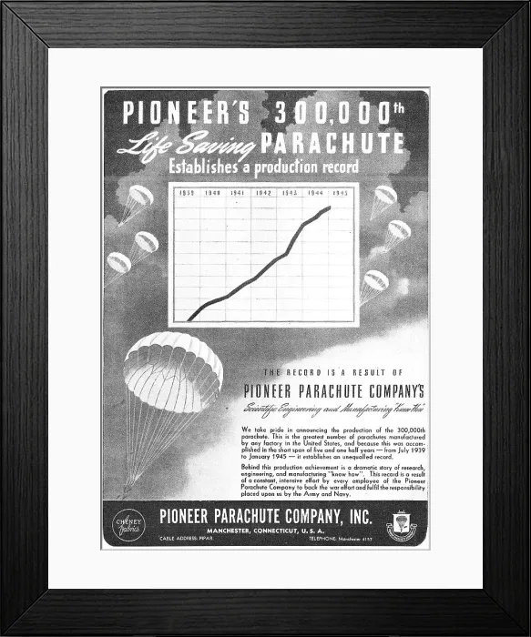 Framed Print : Pioneer Parachutes Framed Print : Pioneer Parachutes