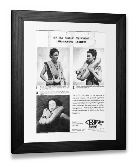 Framed Print : RFD Air-Sea Rescue Equipment Framed Print : RFD Air-Sea Rescue Equipment