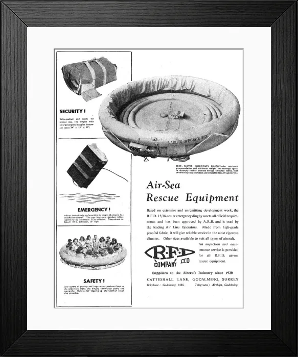 Framed Print : RFD Air-Sea Rescue Equipment Framed Print : RFD Air-Sea Rescue Equipment