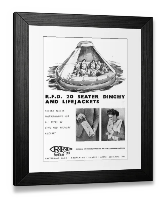 Framed Print : RFD Air-Sea Rescue Equipment Framed Print : RFD Air-Sea Rescue Equipment