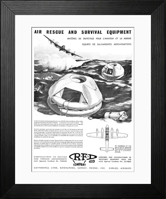 Framed Print : RFD Air-Sea Rescue Equipment Framed Print : RFD Air-Sea Rescue Equipment