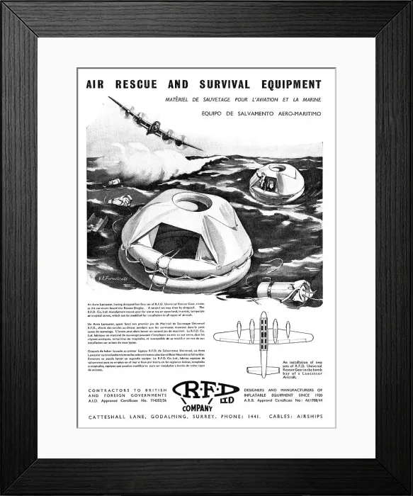 Framed Print : RFD Air-Sea Rescue Equipment Framed Print : RFD Air-Sea Rescue Equipment