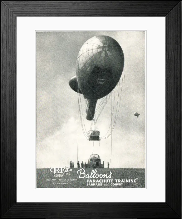 Framed Print : RFD - Parachute Training Balloons Framed Print : RFD - Parachute Training Balloons