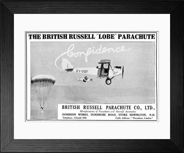 Framed Print : British Russell Lobe Parachutes Framed Print : British Russell Lobe Parachutes